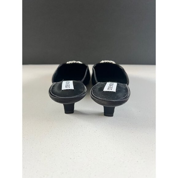 NWOB STEVE MADDEN Kees Rhinestone Embellished black Mule slide size 8.5 - Picture 7 of 10